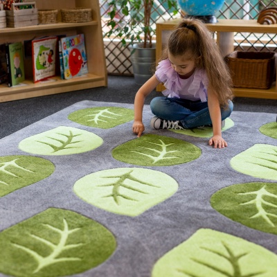 Natural World Carved Leaf Placement Carpet