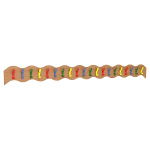 20 Coat Hook Wavy Rail - Multicoloured