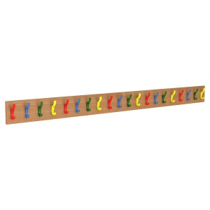 20 Hook Coat Rail - Multicoloured