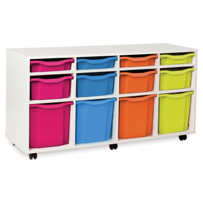 Monarch White Tray Storage (4 Single, 4 Double, 4 Quad)