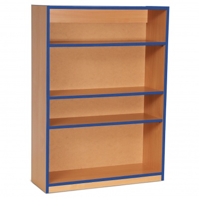 Open Bookcase with 3 Shelves & Blue Edging (1250H)
