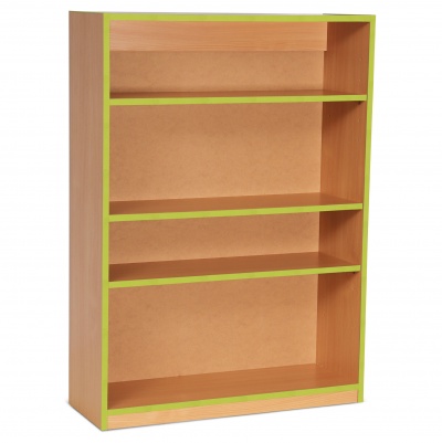 Open Bookcase with 3 Shelves & Lime Edging (1250H)