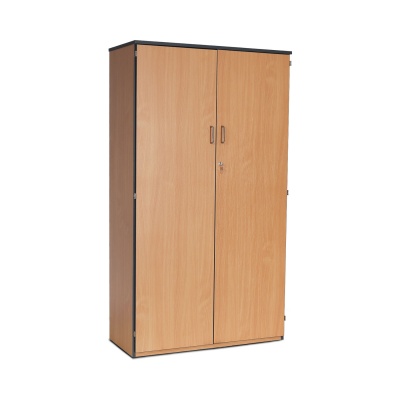 Lockable Cupboard with 5 Shelves & Dark Grey Edging(1800H)