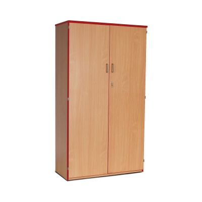 Lockable Cupboard with 5 Shelves & Red Edging(1800H)