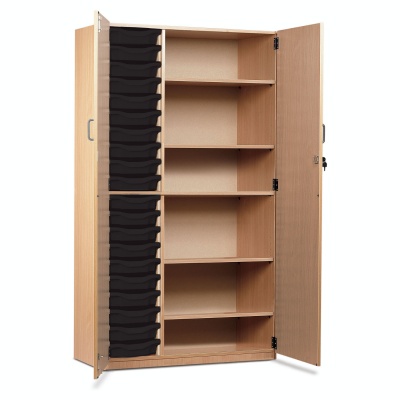 Monarch 20 Single Tray Cupboard with Shelves + Locking Doors