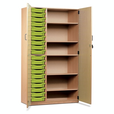 Monarch 20 Single Tray Cupboard with Shelves + Locking Doors