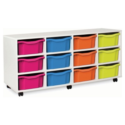 White 12 Double Tray Unit (Horizontal)