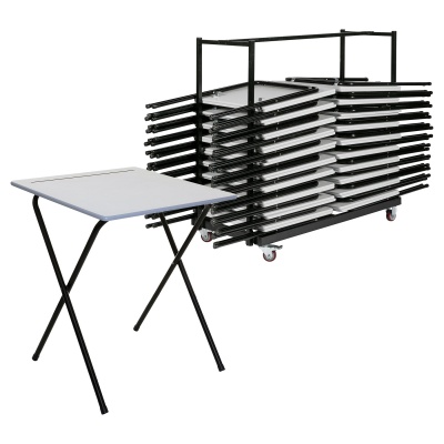 Mogo 40 Folding Exam Desks + Trolley