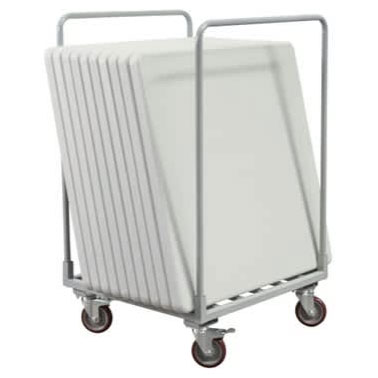 Upright Poly-Folding Table Trolley