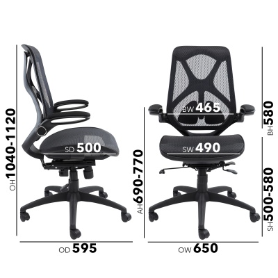 Napier High Mesh Back Operator Chair with Mesh Seat