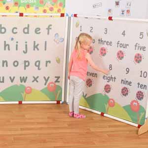 ''Numbers, Letters & Phonics Screen Squares'' Classroom Divider