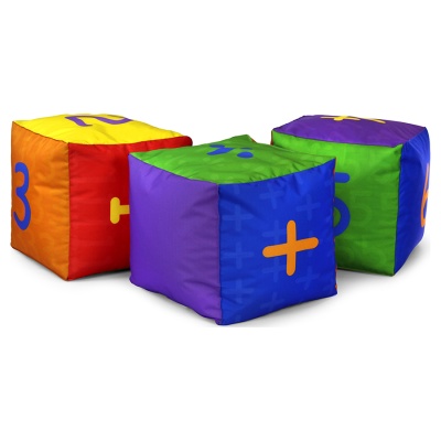 Primary Maths Cube Bean Bag - Pack of 3