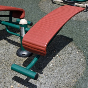 Outdoor Children's Gym Double Sit-Up Bench