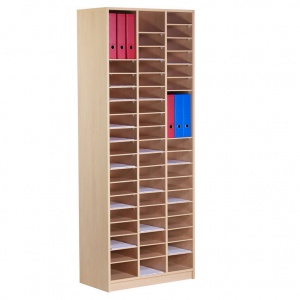 60 Compartment Wooden Pigeon Hole Store (2m)