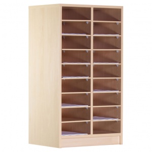 18 Compartment Wooden Pigeon Hole Store (1m)
