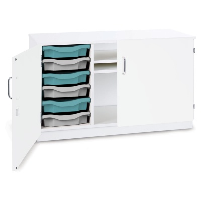 Monarch Premium™ 6 Single Tray, 2 Shelf Unit + Locking Doors (Static)
