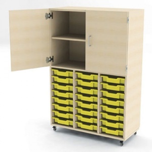 PSU 24 Tray Storage + High Cupboard