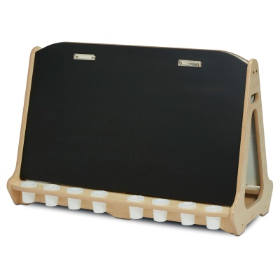 Double Sided 4 Station Chalk/Whiteboard Easel
