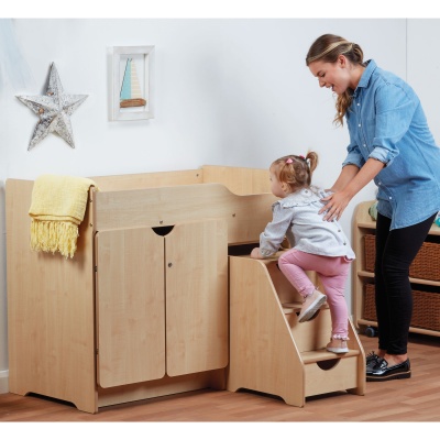 Mobile Wooden Baby Changing Unit