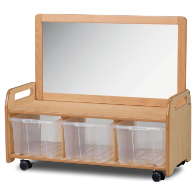 Mobile Mirror Storage Unit + Tubs