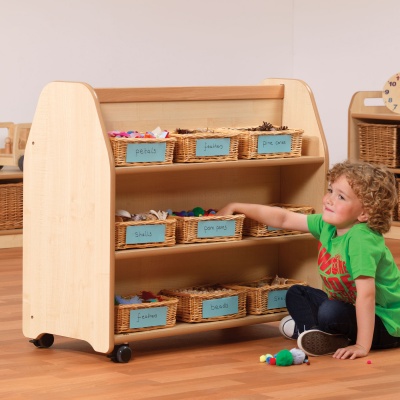 Mobile Double-Sided Library Trolley