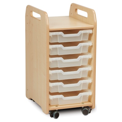 Mobile Storage Unit + 6 Shallow Trays