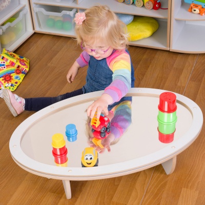 Children's Low Oval Mirror Table