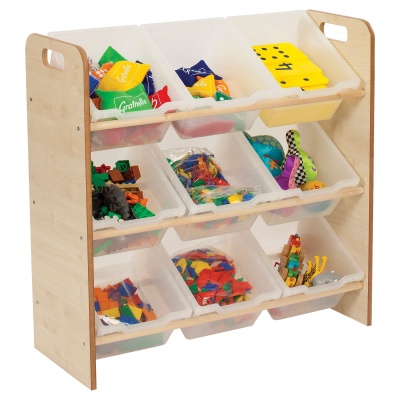 Single Sided Classroom Tidy + 9 Clear Deep Trays