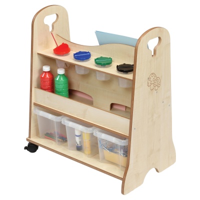 ''Toddle'' Wooden Arts Storage Trolley