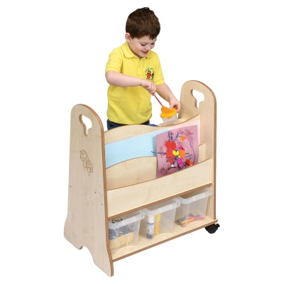 ''Toddle'' Wooden Arts Storage Trolley