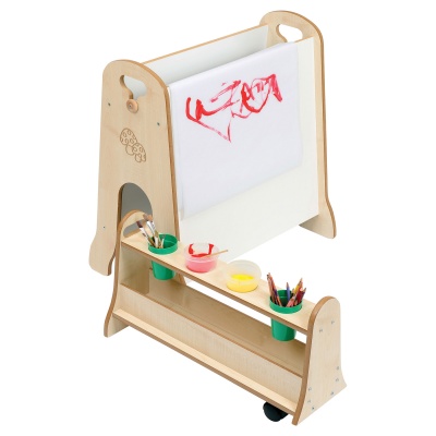 Children's Blackboard / Whiteboard Mini Easel +  Storage Trolley