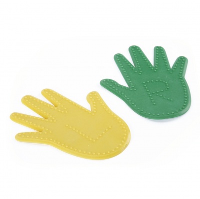 Activate Dimpled Hand Yellow & Green Pair