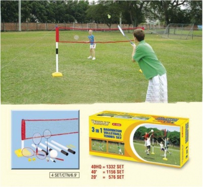 3 In 1 Pole & Net Set With Accessories