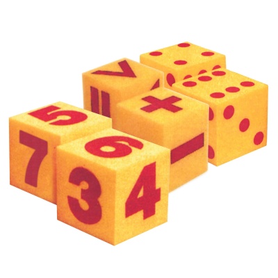 Giant Soft Dice, Mathematical Operation, Spot & Number Dice - Set of 6