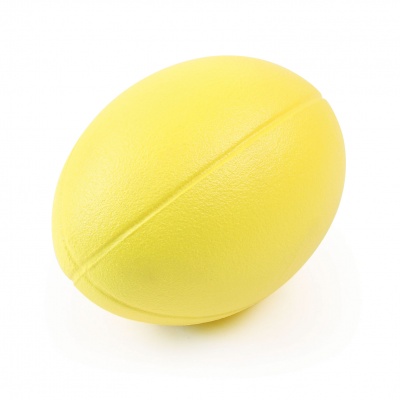 Coated Foam Rugby Ball 235mm, Yellow