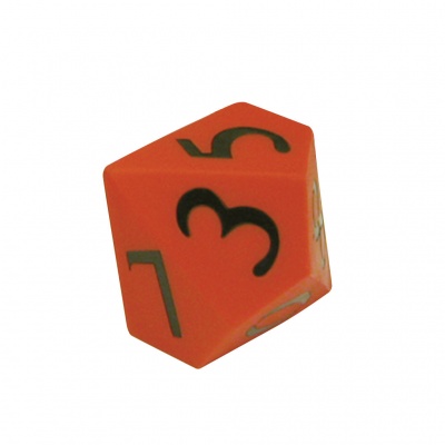 Multi-Sided Platonic Pvc Dice 10-Sided Decahedron, Red