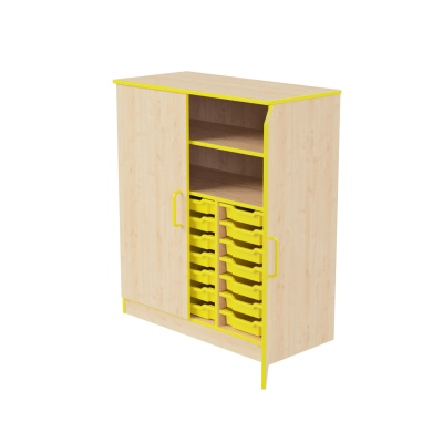 ''The Edge'' 21 Tray Storage Cupboard + Shelf