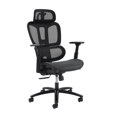 Zala Mesh Back Operator Chair with Headrest & Black Mesh Seat