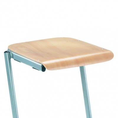 Alpha StacTek Wooden Seat Stool