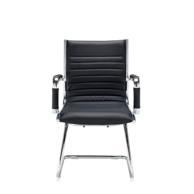 Bari Executive Visitors Chair - Black Faux Leather