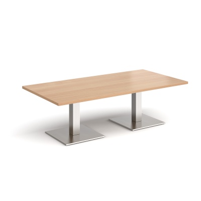 Brescia Rectangular Coffee Table with Flat Square Bases