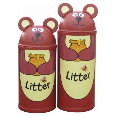 Bear School Litter Bin
