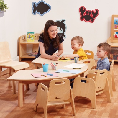 Beech Wood Semi Circle Classroom Table