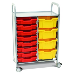 Callero Plus Double Trolley + 8 Shallow & 4 Deep Trays