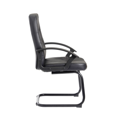 Cavalier Executive Visitors Chair - Black Leather Faced