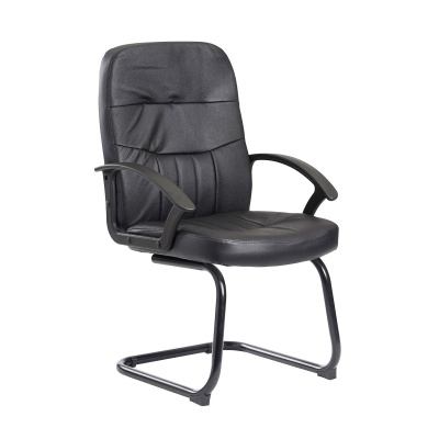 Cavalier Executive Visitors Chair - Black Leather Faced