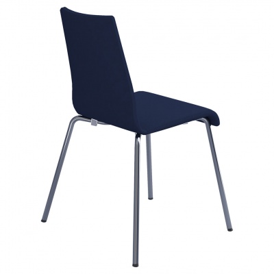 Fundamental Dining Chair Beech, Fully Upholstered with Chrome Frame