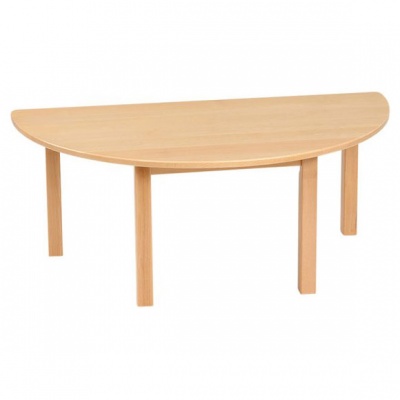 Children's Half-Round Wooden Table