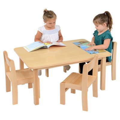 Children's Rectangular Veneer Wooden Table