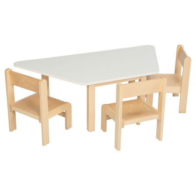 Children's Trapezoidal Laminate Wooden Table